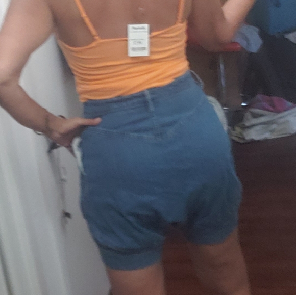 Issey Miyake x Chisato Tsumori Vtg Baggy Drop Crotch harem cuffed denim short 10 - Picture 6 of 14